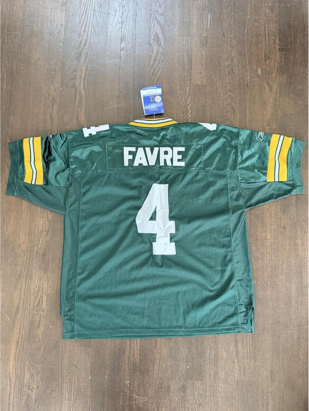 Green Bay Packers Brett Favre #4 NFL Jersey Reebok Size 54 NWT SEWN Vintage 🔥🔥